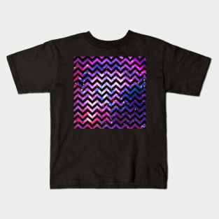 galaxy and black line pattern Kids T-Shirt